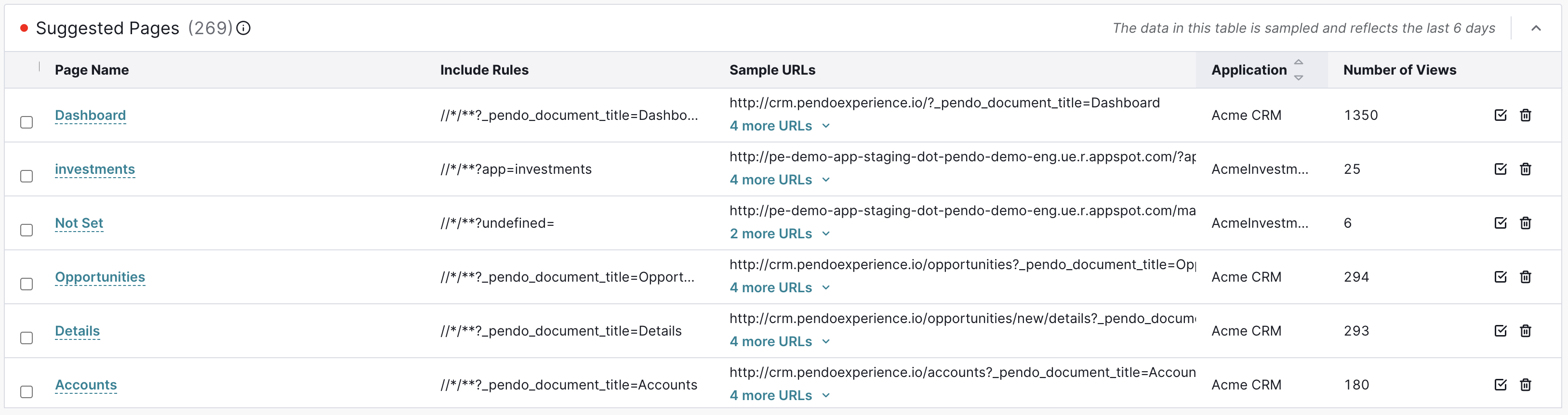 Suggested pages pendo help center
