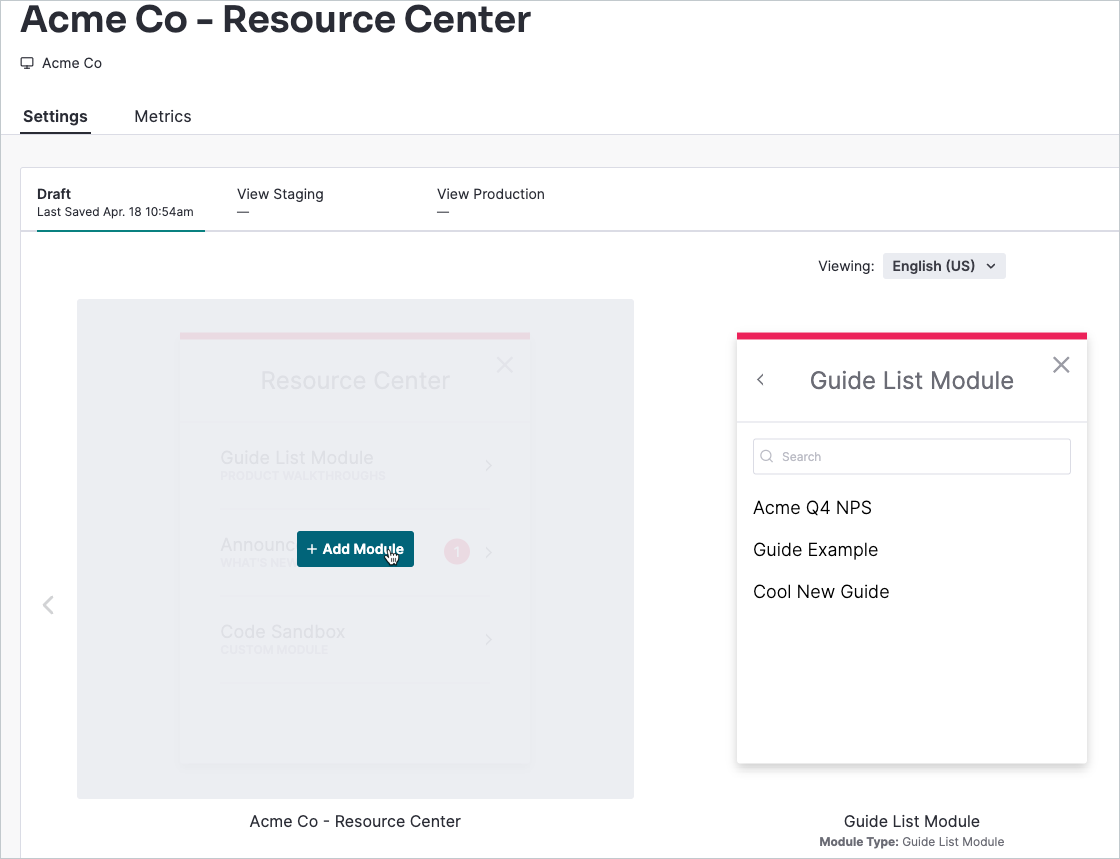 Onboarding module pendo help center