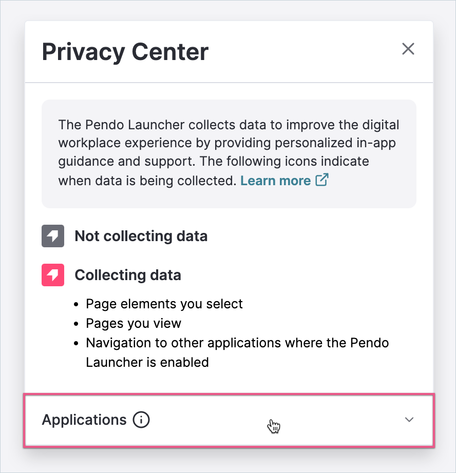 PendoLauncher_PrivacyCenter_Applications.png