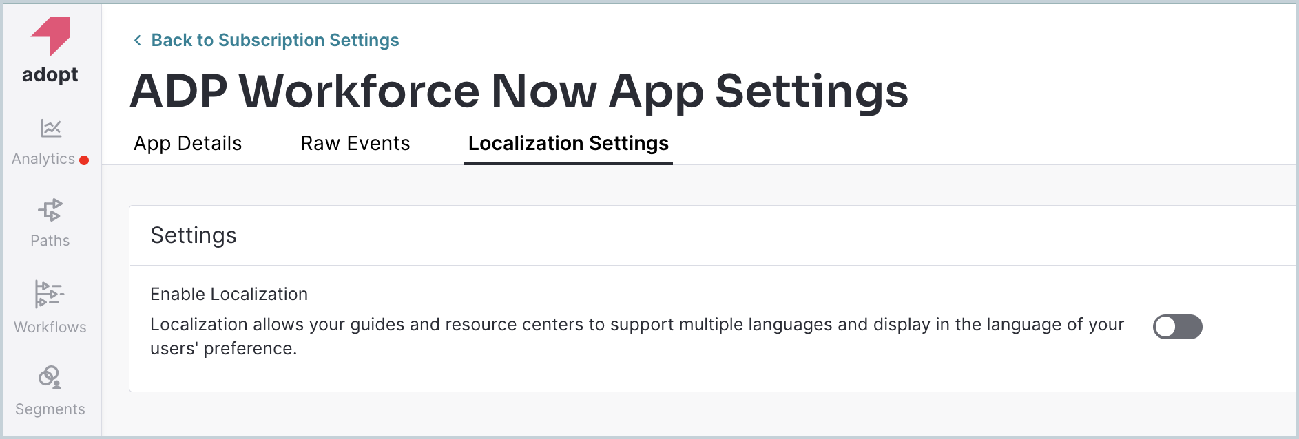 Localization – Pendo Help Center