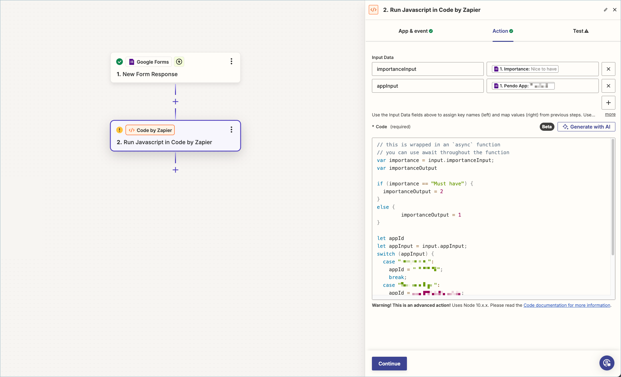 Zapier Run JS in Code by Zapieer.png