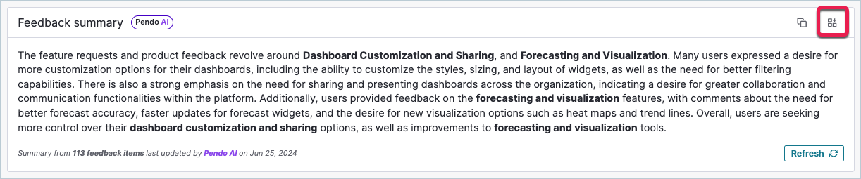 Add feedback summary to dhashboard.png