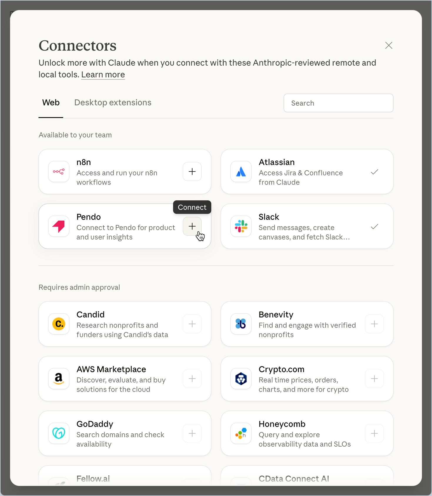 Connect to the Pendo MCP server (beta) – Pendo Help Center