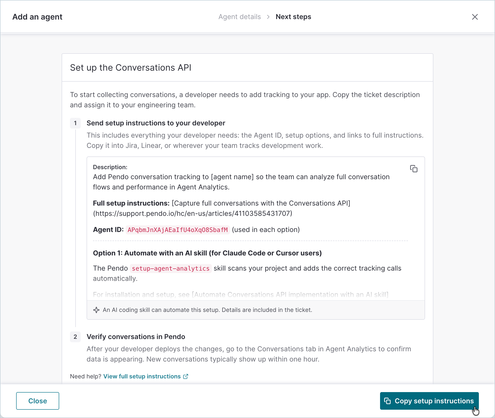 AgentAnalytics_AddAgent_CopySetupInstructions.png