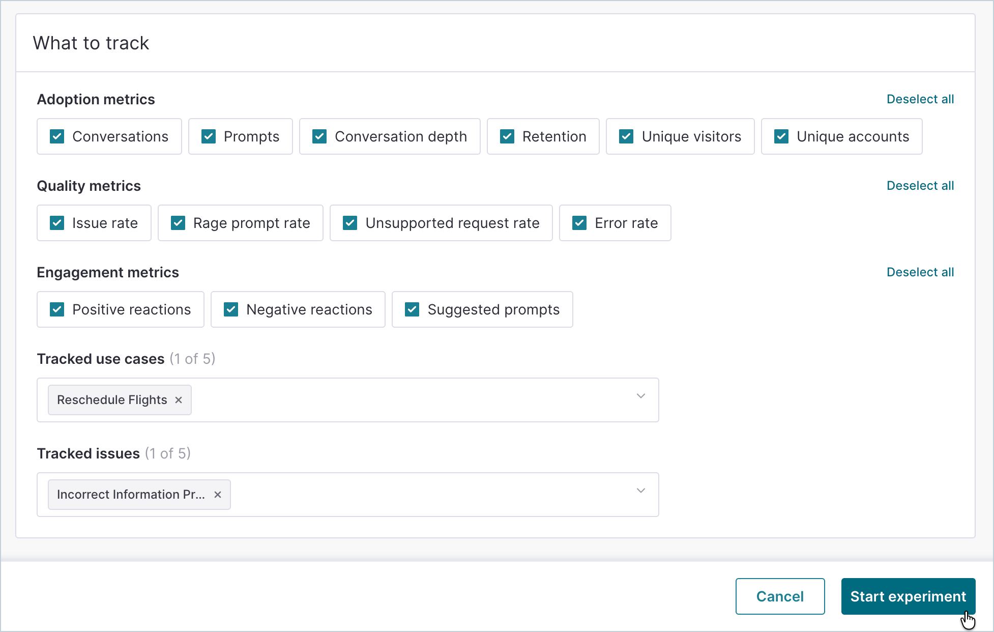 AgentAnalytics_Experiments_StartExperiment.png